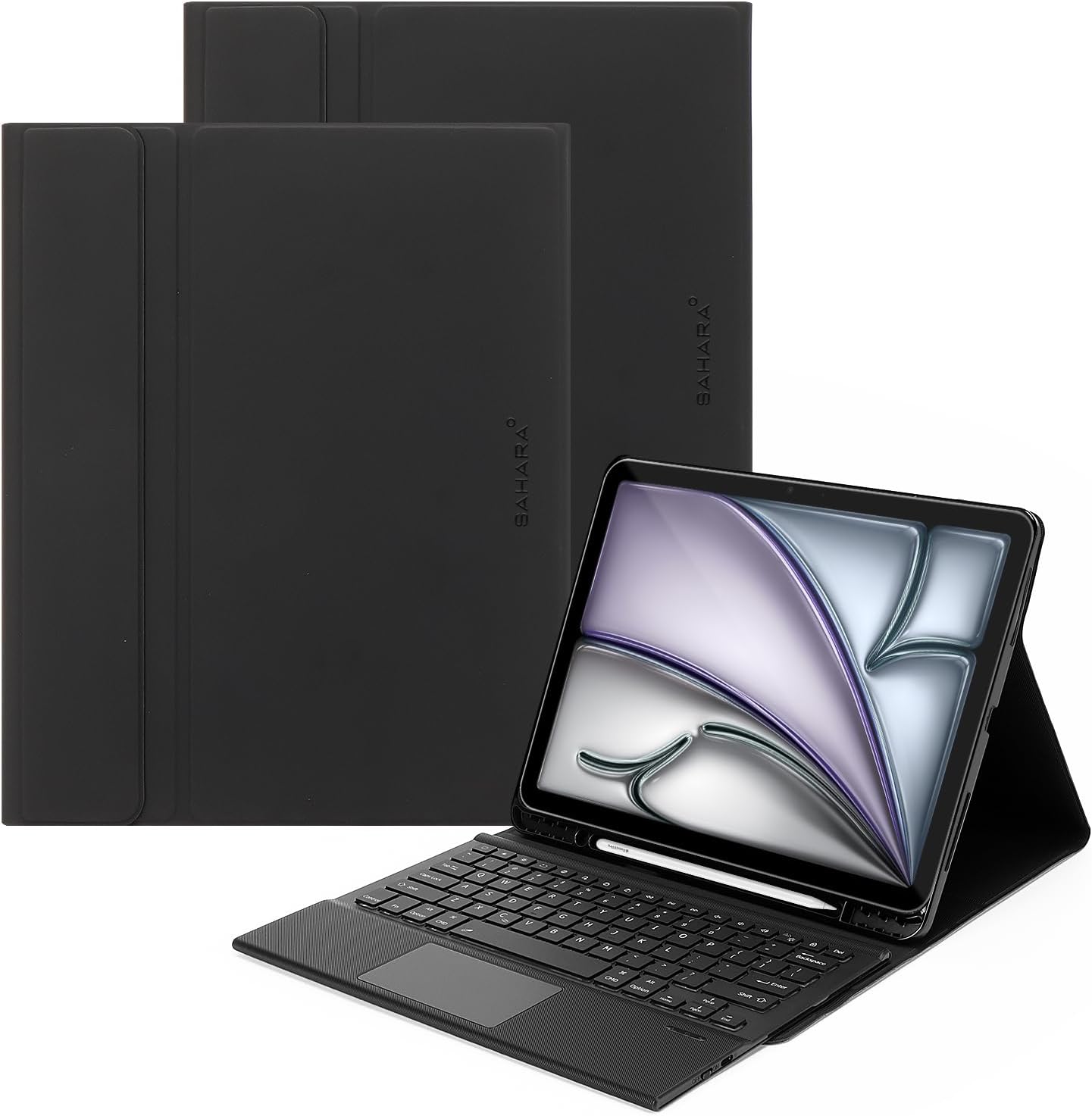 Sahara - Navigate Series Keyboard Case with Track Pad for iPad Air 13" (M2 2024/M3 2025), Black, (TB00418)