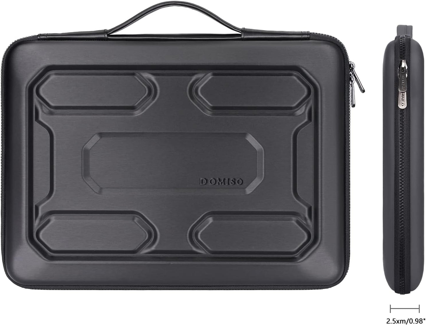 DOMISO 14 inch Laptop Sleeve with Handle Shockproof Computer Bag Waterproof EVA Protective Carrying Case for 14" ThinkPad E480/Yoga 920/13.5" Microsoft Surface Book/HP Pavilion 14 Stream 14, Black