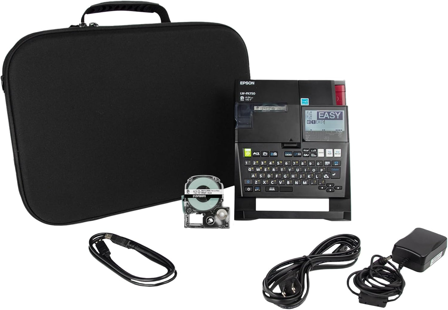 LABELWORKS Epson LW-PX750 Industrial Label Maker Kit - Complete Kit with Accessories, Compatible with Large Variety of Tape Types, Portable Handheld Label Printer