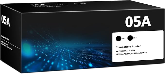 CE505A 05A Toner Cartridges Black (2-Pack) Laser Jet P2035 P2050 P2056 Compatible with HP 05A 05X Toner Cartridges for Laser Jet Enterprise P2035n P2055d P2055dn P2055x