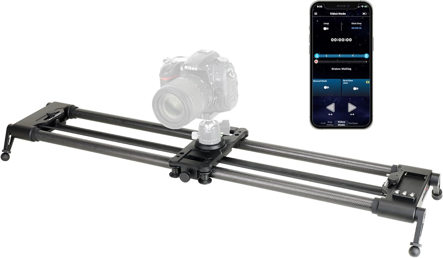 Konova New G1 Wireless Motorized Integrated Carbon Slider for Video, Time Lapse, Stop Motion, Parallax Panormaic Shooting (120cm (47.2"))