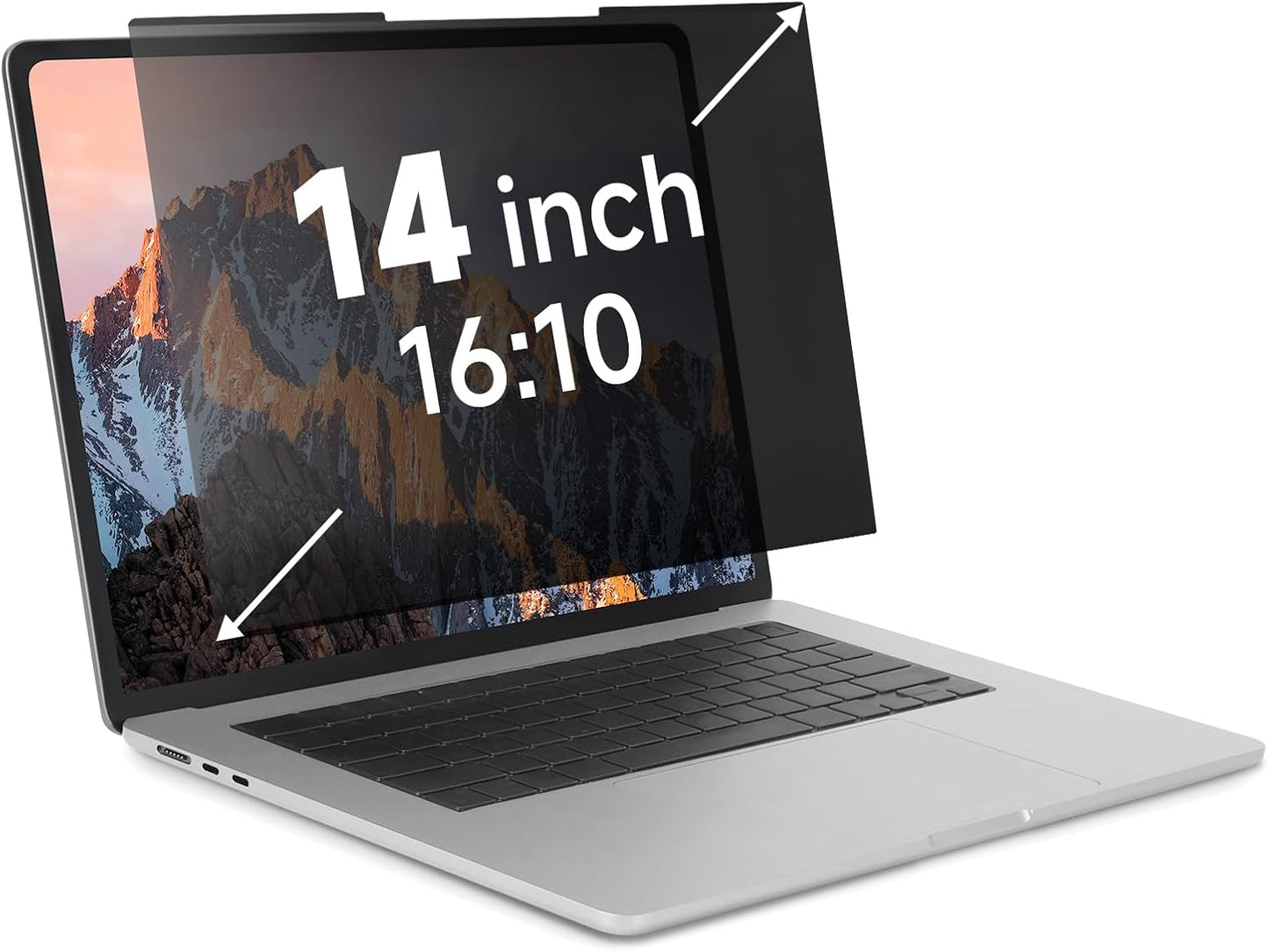 Nano-Suction Laptop Privacy Screen 14 Inch 16:10, Removale Screen Privacy Shield for Laptop, Anti Glare, Anti Bule Light, Screen Protector for Lenovo HP Dell Acer Asus Thinkpad