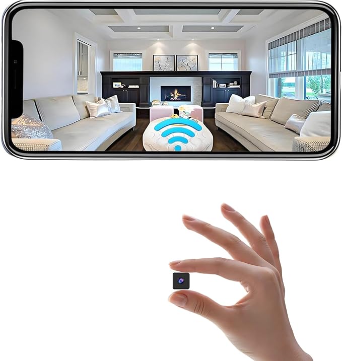 Mini Wireless Camera Home Security cámaras Indoor/Outdoor Cam 1080P HD Small Smart WiFi House Cameras Micro House Nanny Cams Battery-Powered with Motion Detection and Clear Night Vision Baby Monitor