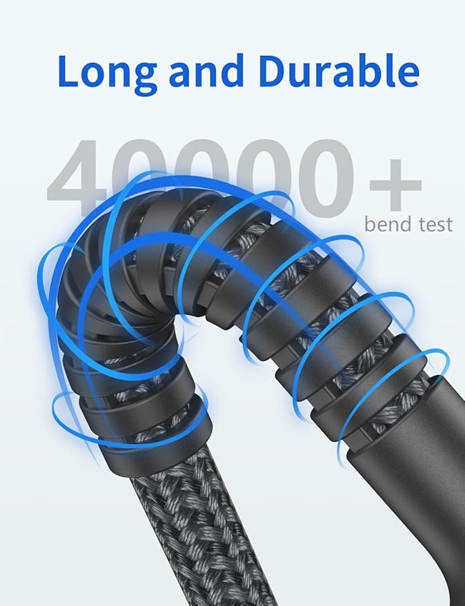 PRAKIE USB C Cable 3FT, 2Pack USB-C to USB-C Charger Cable, USBC Fast Charging Nylon Braided USBC iPhone Charger Cord Compatible with iPhone 16/15/Pro Max/PlusSamsung Galaxy S23/LG and More