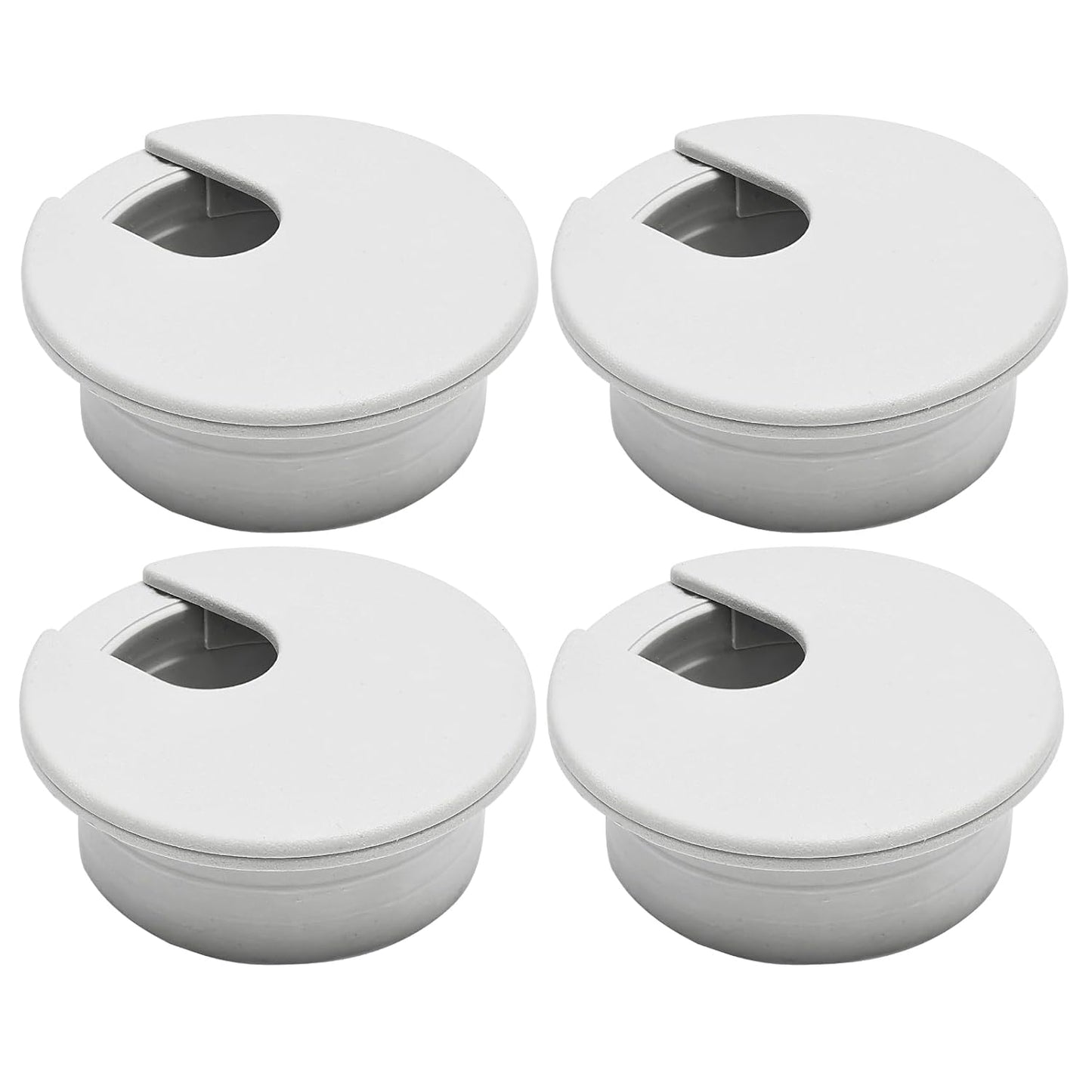Desk Grommet 2" (50 mm), Desk Cord Hole Cover, Cable Grommet ABS Plastic, Desk Hole Grommet for Office and Home Table Cable, Detachable Cable Cord Organizer (Light Grey 4 Pcs)