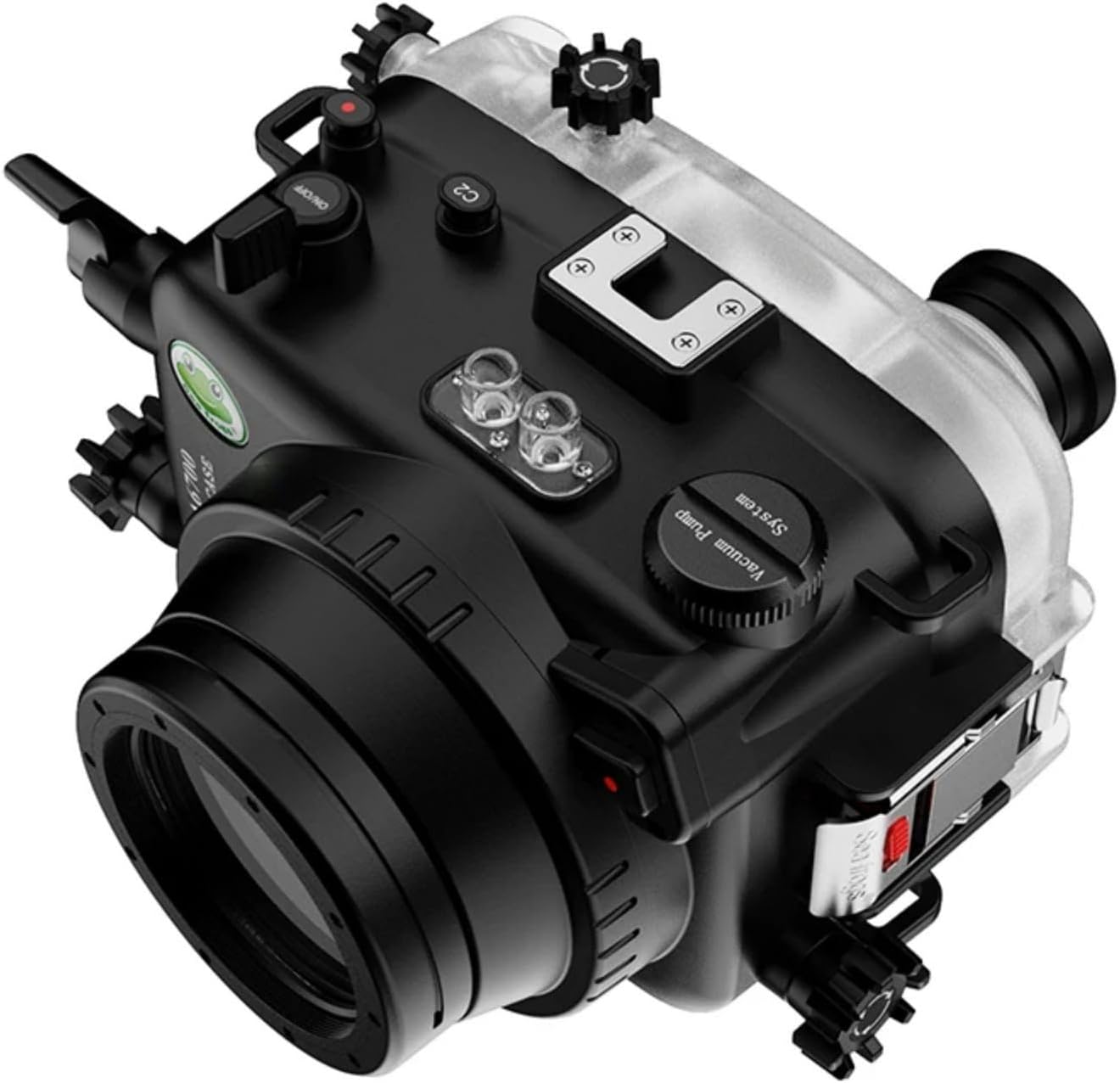 Seafrogs Underwater Housing for Sony a6700 with FL28 Flat Port, [40M/130FT] Waterproof Scuba Housing Case for Sony ILCE-6700 with FE E10-18mm F/4 OSS, FE 28-60 mm F4-5,6