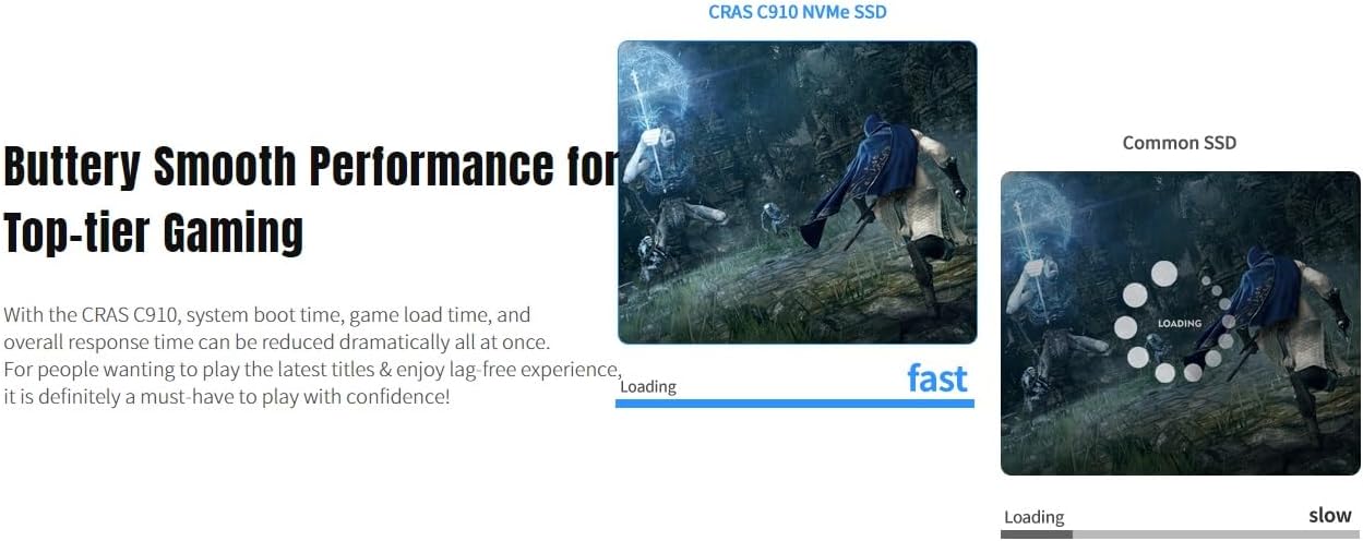 KLEVV CRAS C910 4TB M.2 2280 NVMe PCIe Gen4x4 Laptop & Desktop Internal SSD Heatsink Included, up to 5200MB/s (K04TBM2SP0-C91)