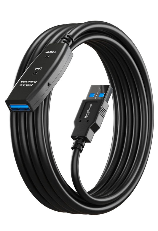 24 Feet Active USB Extension Cable 3.0 Male to Female with A Extension chipset Signal Booster - Active Extension/Repeater Cord 7.5 Meters / 24 Feet