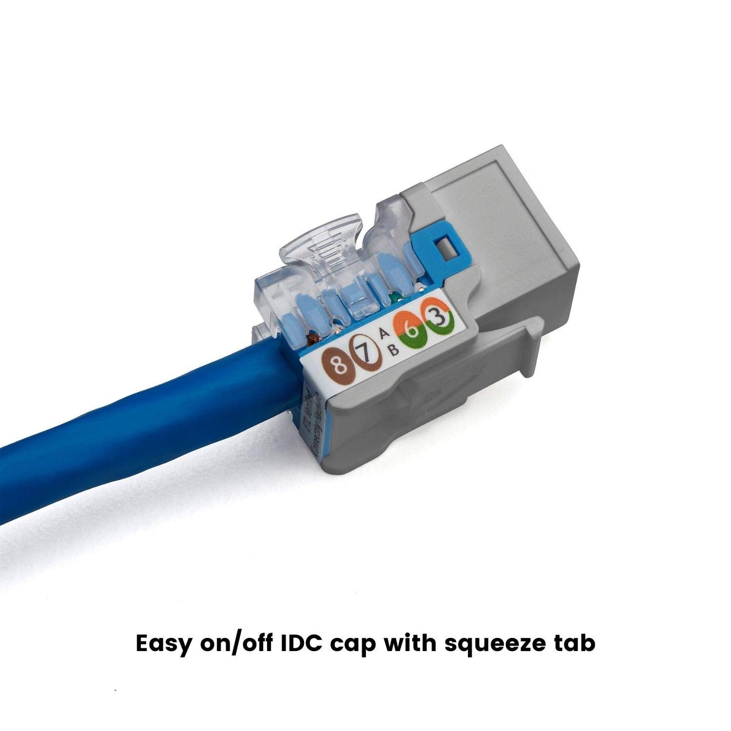trueCABLE Cat6A Keystone Jack, Unshielded (UTP), 90 Degree Punch-Down, PoE++ (4PPoE), UL Listed, ETL Verified, ANSI/TIA Certified, Modular RJ45 Female, Gray, 12 Pack