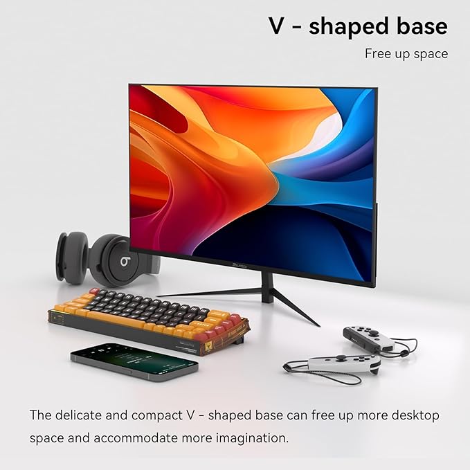 27 Inch QHD (2560x1440) Gaming Office Computer Monitor, 2K 100Hz Refresh Rate IPS Panel, 1000:1 Contrast Ratio, HDMI and DisplayPort（G27D Air Vision）