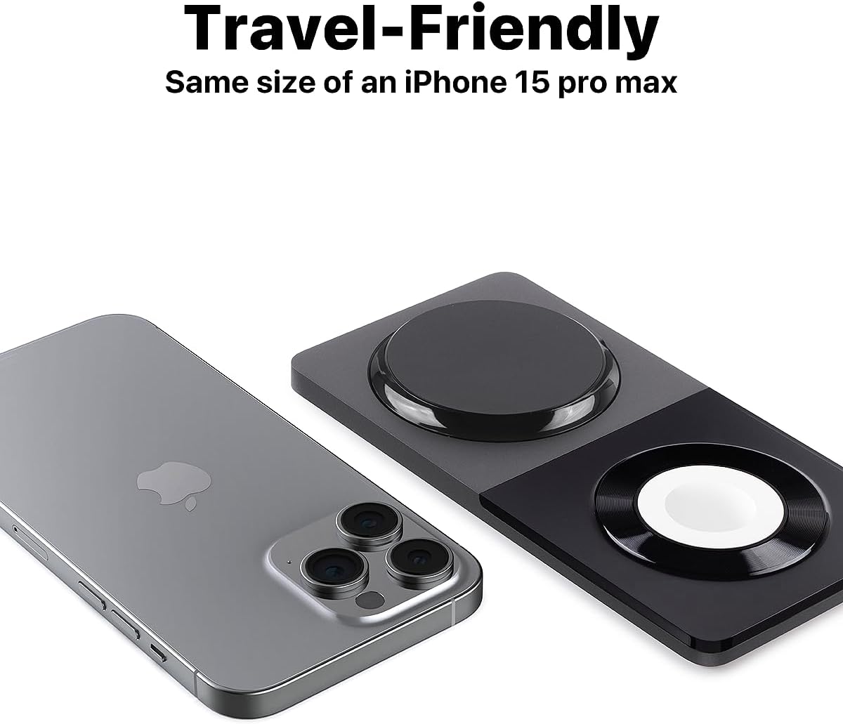 3 in 1 Wireless Charging Station for Apple Device: Fast Charging Station for iPhone and Watch with MagSafe, Foldable Charger Stand for iPhone 12-16 & iPhone 16 & iWatch & AirPods