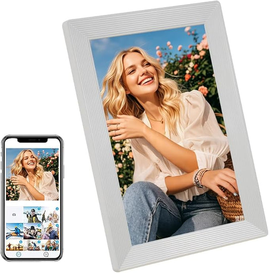 3D Abstract Art Digital Picture Frame, 10.1" HD LCD 1920 * 1200 Touchscreen Digital Photo Frame with WiFi&Bluetooth, 16GB Electronic Photo Frame, Load Photo & Video from Phone, Best Gift for Family