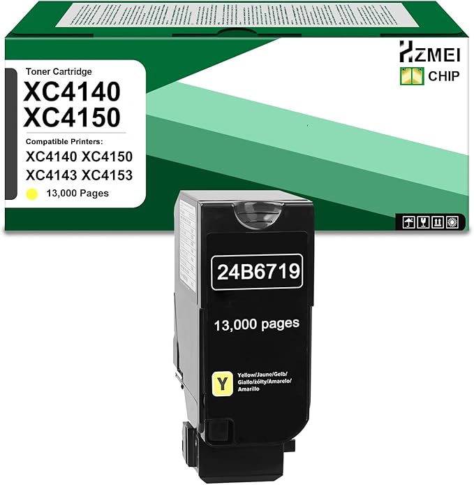 XC4150 Yellow Toner Cartridge Compatible for Lexmark 24B6719 Toner Cartridge Compatible with XC4140 XC4150 XC4143 XC4153 Printer