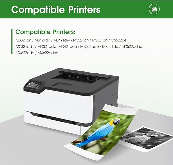 56F1H00 Toner Replacement for Lexmark 56F1H00 56F1000 Black Toner Cartridge High Yield for MS321 MS521 MS421 MS621 MS622 MX321 MX421 MX521 MX522 MX622 Laser Printer (15,000 Pages)