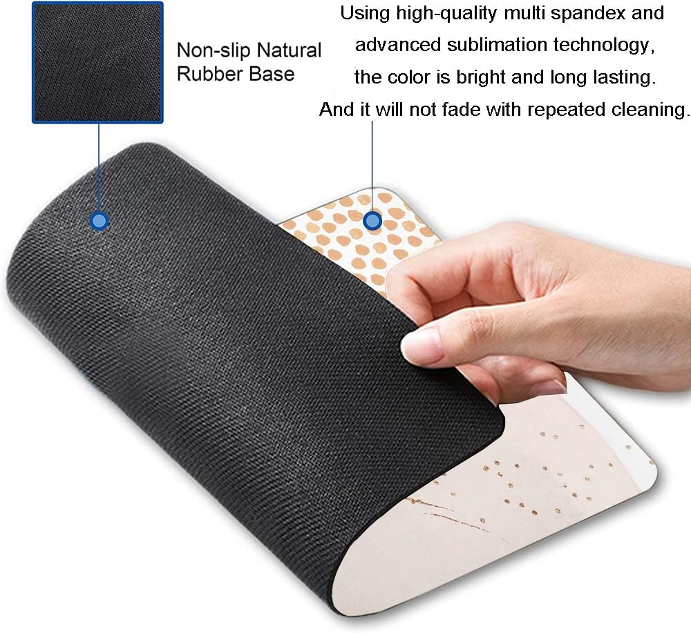 Mouse Pad, Abstract Design Mouse Pad, Washable Square Cloth Mousepad for Office Laptop, Non-Slip Rubber Computer Mouse Pads for Wireless Mouse, Cute Mouse Pads for Desk