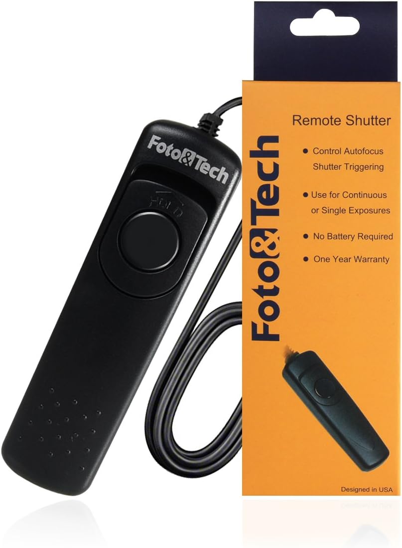 Foto&Tech Wired Remote DMW-RS1 Replacement for Lumix DC-G9 DMC-G7 DMC-G85 DC-GH5/DMC-FZ300 FZ150 FZ1000 FZ2500(FZ2000) FZ200 FZ100 G10 G1 G2 G3 G5 G6 GF1 GF6 GH1 GH2 GH3 GH4 GX1 GX7 L1 L10