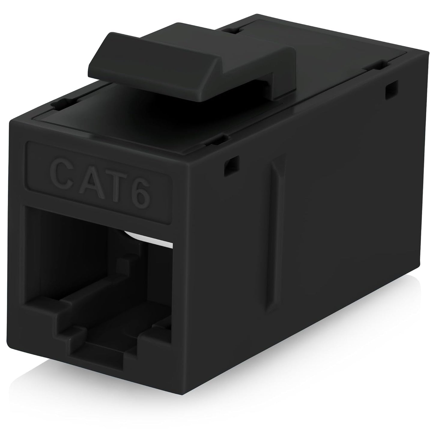 Everest 6-Pack Cat6 RJ45 Keystone Coupler - Black, Female to Female, Cat6, Cat5e Compatible, Ethernet Cable Extender