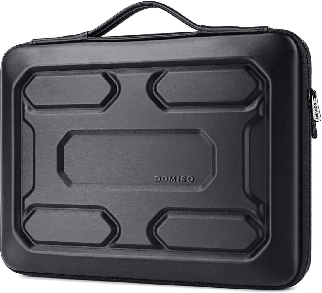 DOMISO 17 inch Laptop Sleeve with Handle Shockproof Computer Bag Waterproof EVA Protective Carrying Case for 17.3" MSI GS73VR Stealth Pro/HP Envy 17/LG Gram 17"/ROG Strix GL702VS, Black