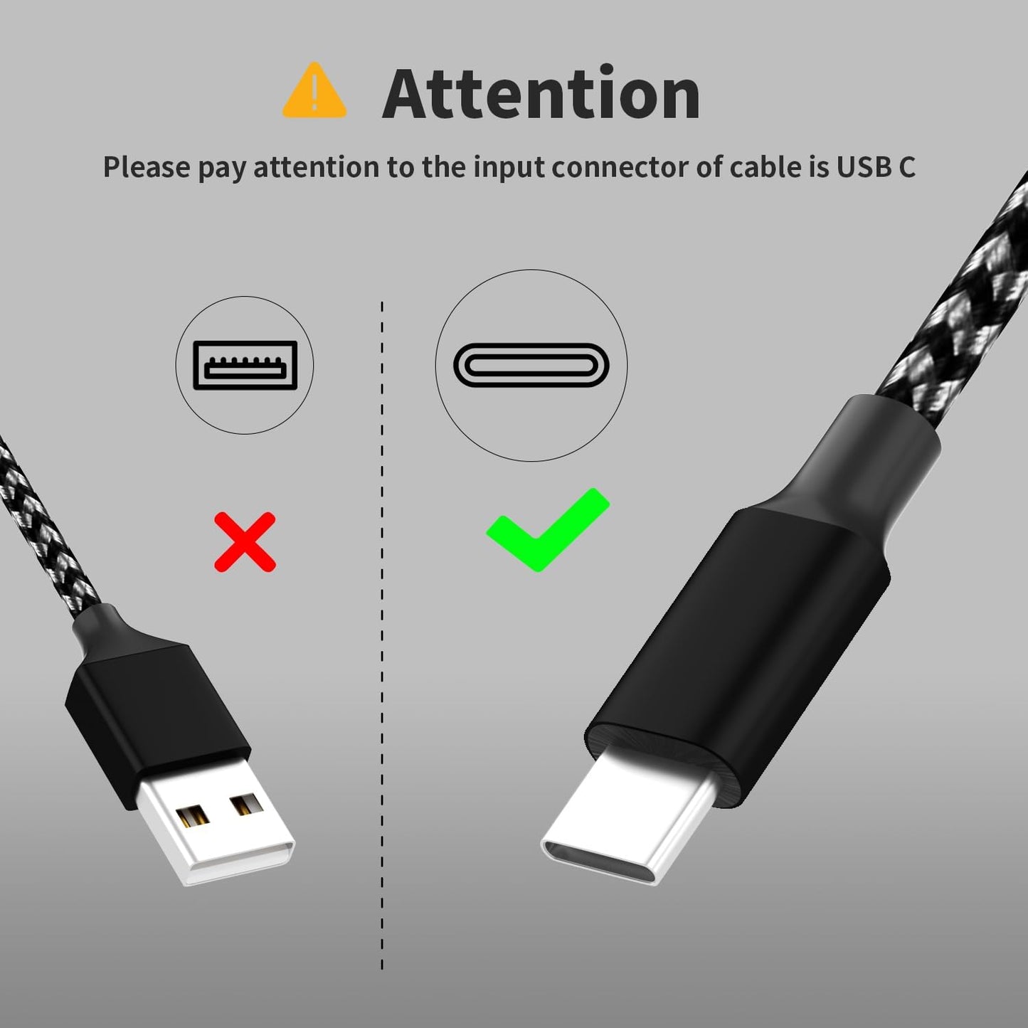 USB C Multi Charging Cable [2Pack 4FT], 3 in 1 Charging Cable Nylon Braided USB-C Multiple Charger Cord with Type-C, Micro USB and IP Port for iPhone 16/15 Series/Cell Phones and More