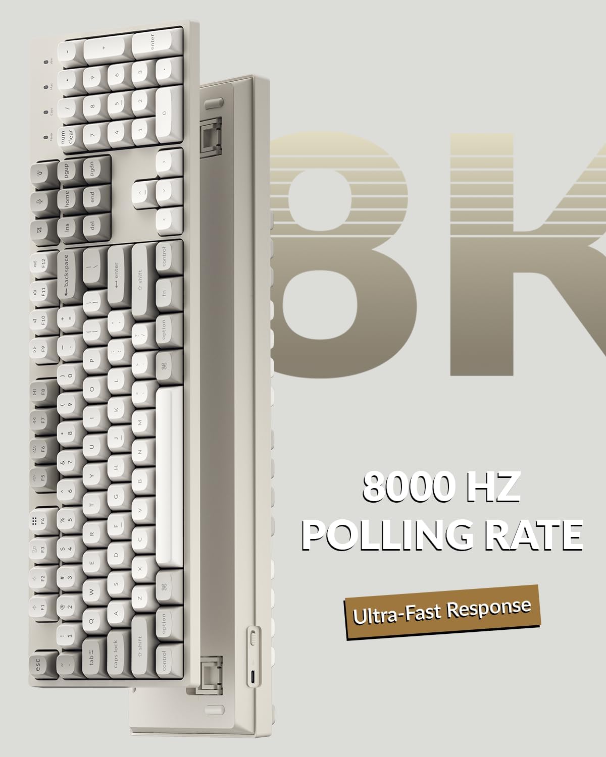 Keychron C2 Pro Wired Mechanical Keyboard with 8K Hz Polling Rate, Full Size Custom RGB Backlit Hot-Swappable, Non-Shine Through PBT Keycaps Compatible with Mac Windows Linux