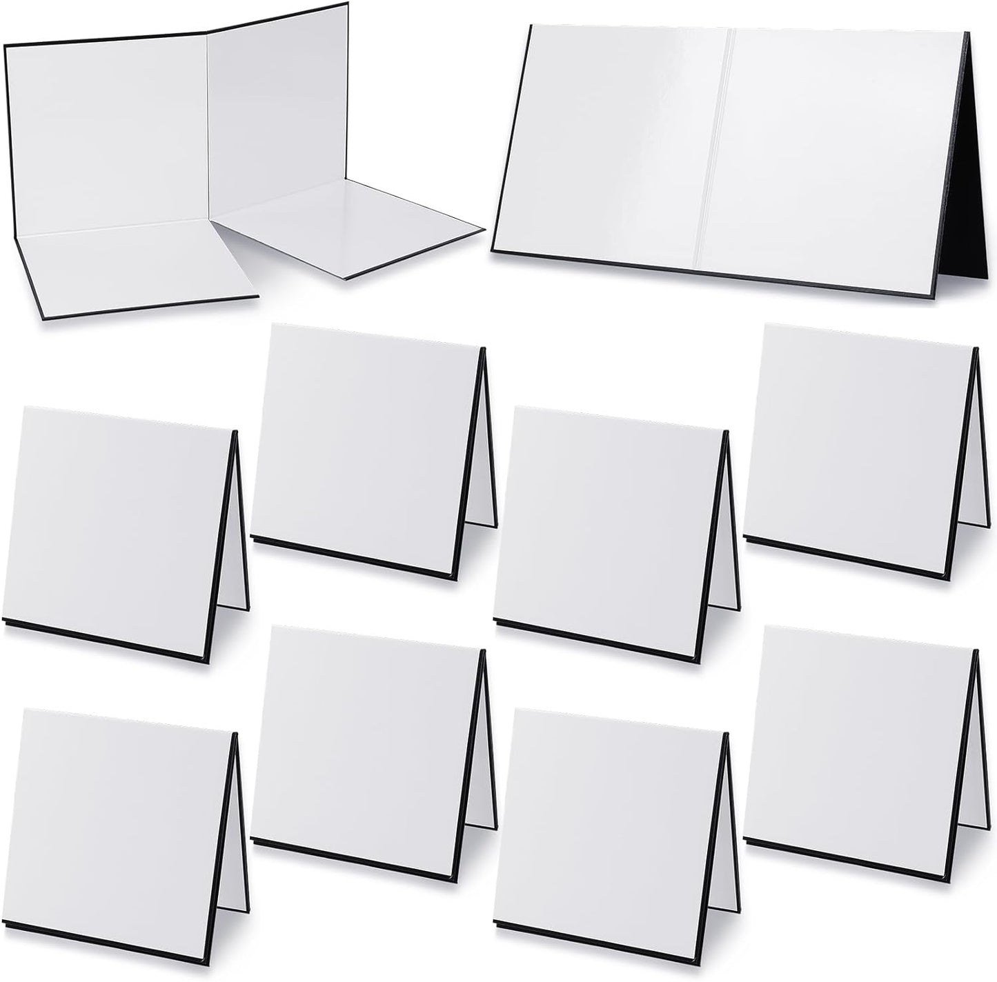 Zhanmai 4 Pcs Folding Blank Game Board, 18" x 18" DIY Create Make Your Own Game Board, Blank Quad Fold Dry Erase Battle for Family School Classroom DIY Activities