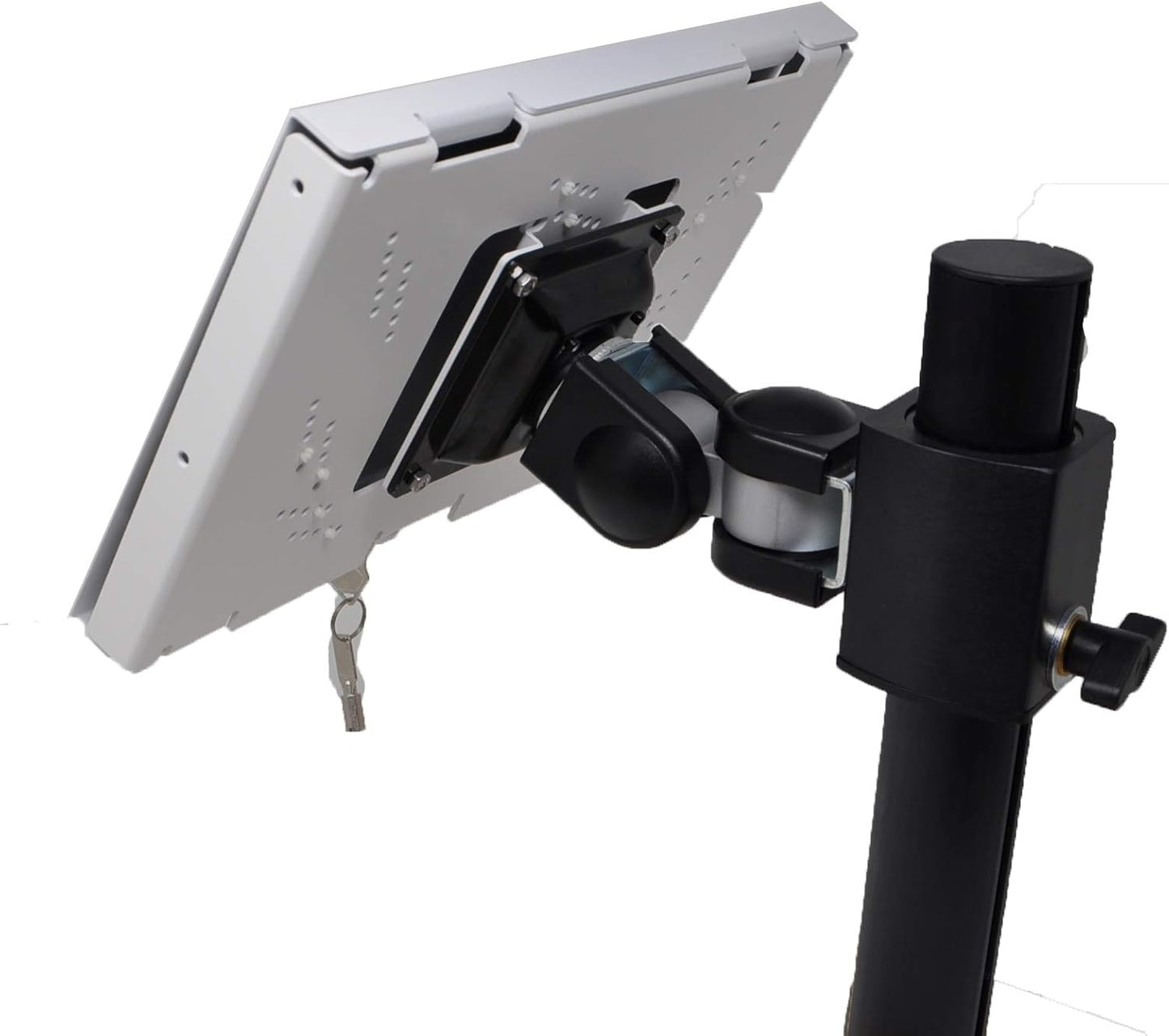 TABcare Locking Security Metal Case for iPad Mini Used as Kiosk, POS, Store, Show Display (White, iPad Mini 1/2/3)