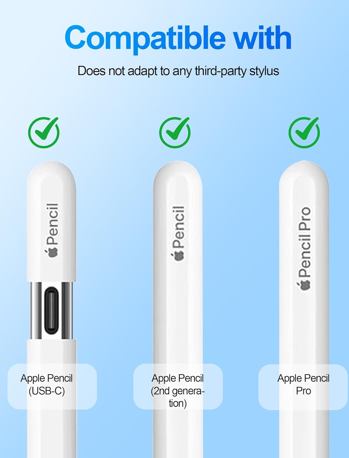 Replacement Pencil Tips for Apple Pencil Pro - 6 Pack Fine Point Metal Tip for Apple Pencil 2nd Generation and 1st Generation