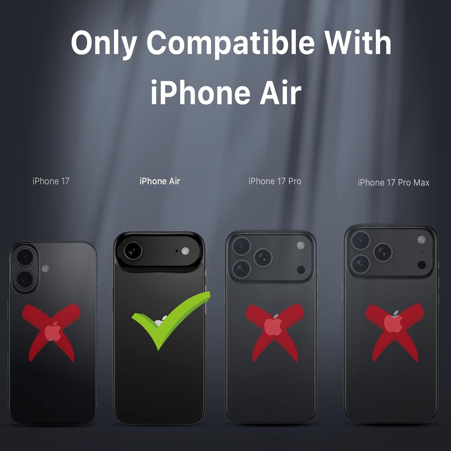 M MYBAT PRO for iPhone Air Case with Belt Clip Holster, [Compatible with Magsafe] w/Screen Protector, Anti-Drop, Shockproof, w 360°Rotating Kickstand,Heavy Duty Protection (Black)