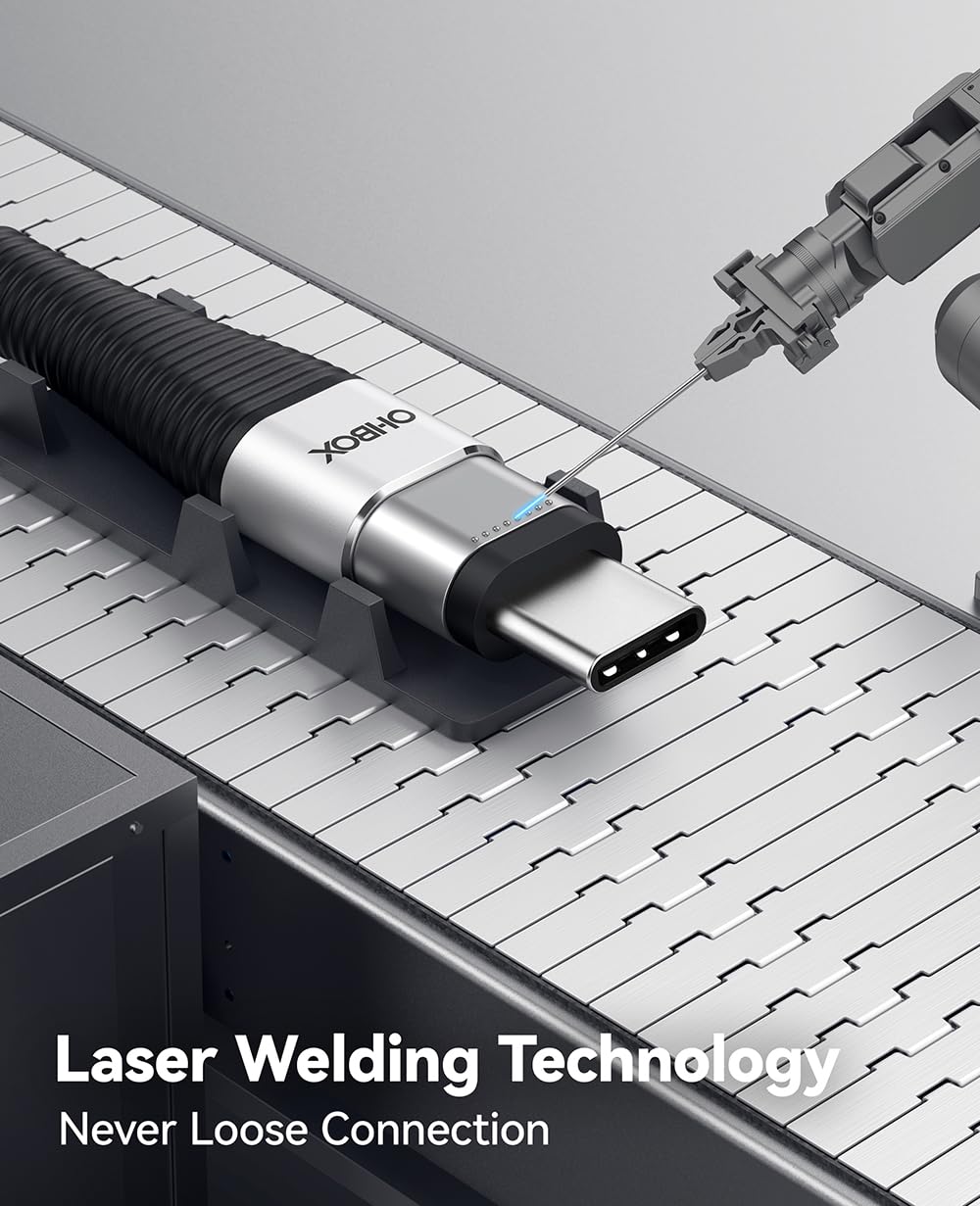 Long USB C to USB C Cable 10FT 2Pack, USB C Charger Cable 100W Fast Charging Cord Braided, Type C Cable for iPhone 16 15/15Plus/15Pro/Max, MacBook Pro/Air, iPad Pro/Air/Mini,Samsung,Pixel,Laptop