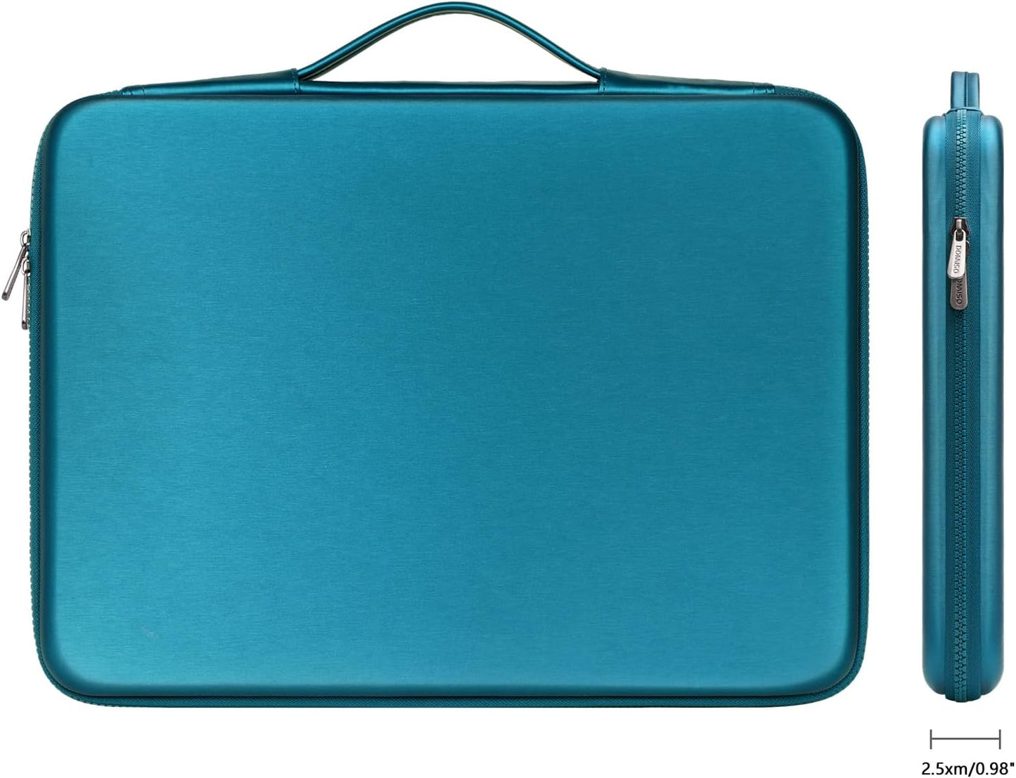 DOMISO 15.6 inch Laptop Sleeve with Handle Shockproof Waterproof EVA Protective Case for 15.6" Yoga 720 IdeaPad 310 320 ThinkPad T570/Legion 5 Gen 6/HP Envy 15/15.6" Notebooks, Teal