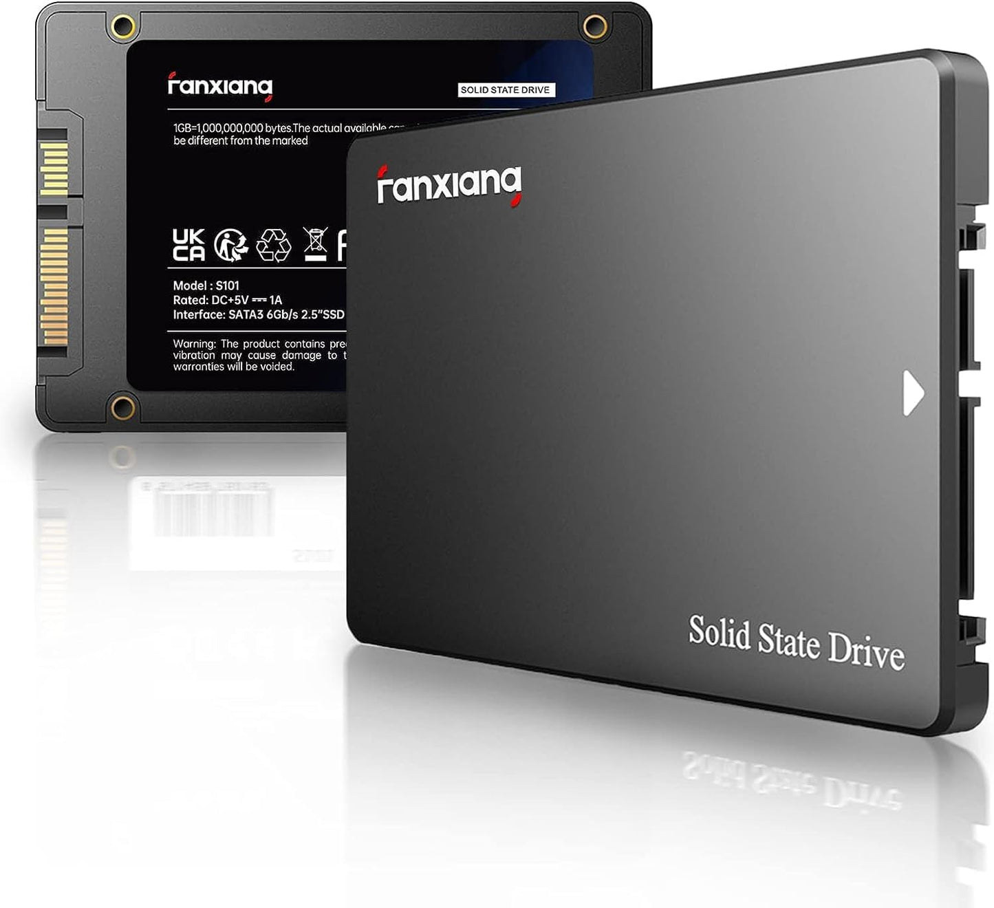 S101 512GB SSD SATA III 6Gb/s 2.5" Internal Solid State Drive, Read Speed up to 550MB/sec, Compatible with Laptop and PC Desktops(Black)