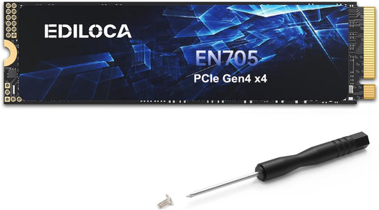 1TB SSD NVMe M.2 2280 PCIe Gen4 x4 Internal Solid State Drive - Up to 5000MB/s, 1TB SSD PS5 Dynamic SLC Cache, PS5 Compatible for Gaming PC Laptop(EN705)