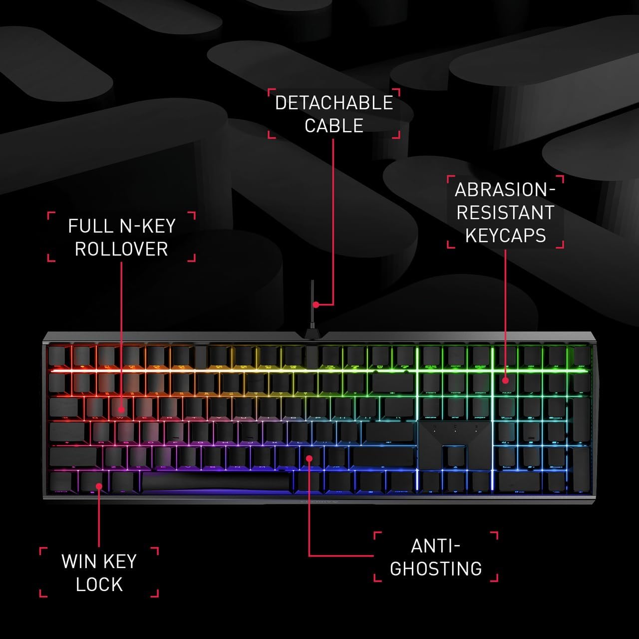CHERRY MX Board 3.0 S Wired Mechanical Keyboard Aluminum Housing MX Red Silent Switches for Gaming and Office
