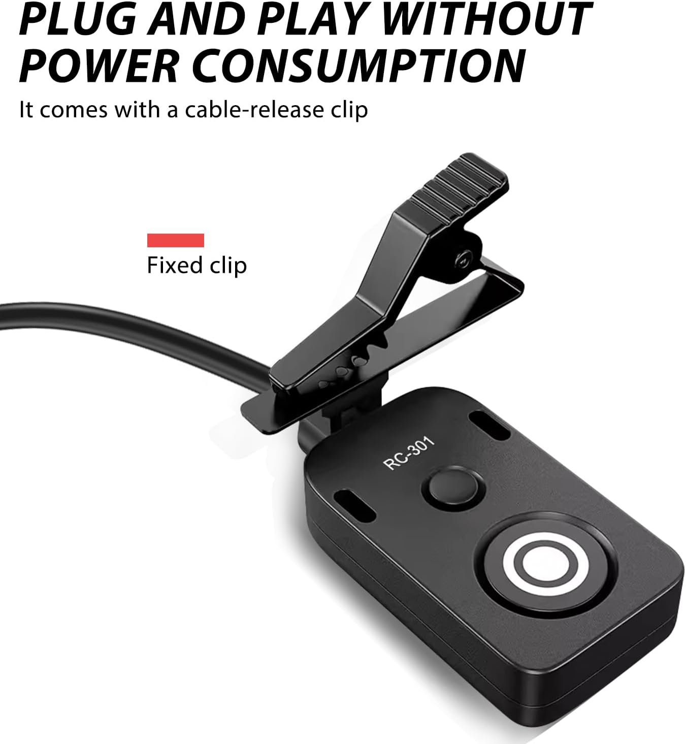 for Canon RS-80N3 Shutter Release Cable R5 R5C R5II 5DIV 5D3 5D2 6DII Remote Camera Small Shutter Release Control 11.8in/30cm Cable Remote Wired Button 1DX Mark II,1ds ii (RC301-N3 11.8in/30cm)