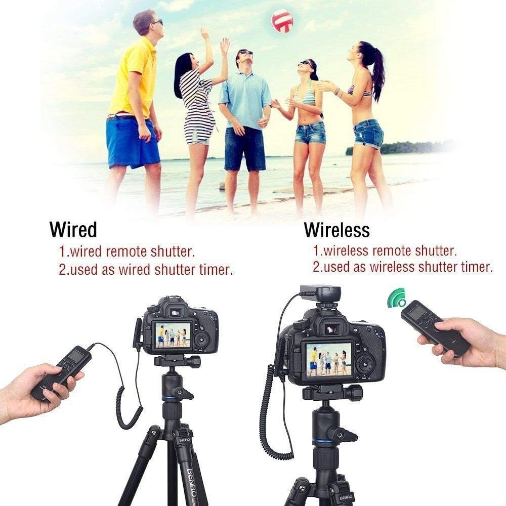 PHOLSY Wireless Timer Remote Release Control with Intervalometer and HDR for Olympus E-M1, E-M5 II, E-M5, E-M10 II, PL8, PL7; for Panasonic S5, S1H, S1RM, S1, G95, G91, G90, G9, FZ10002, GH5, GH6
