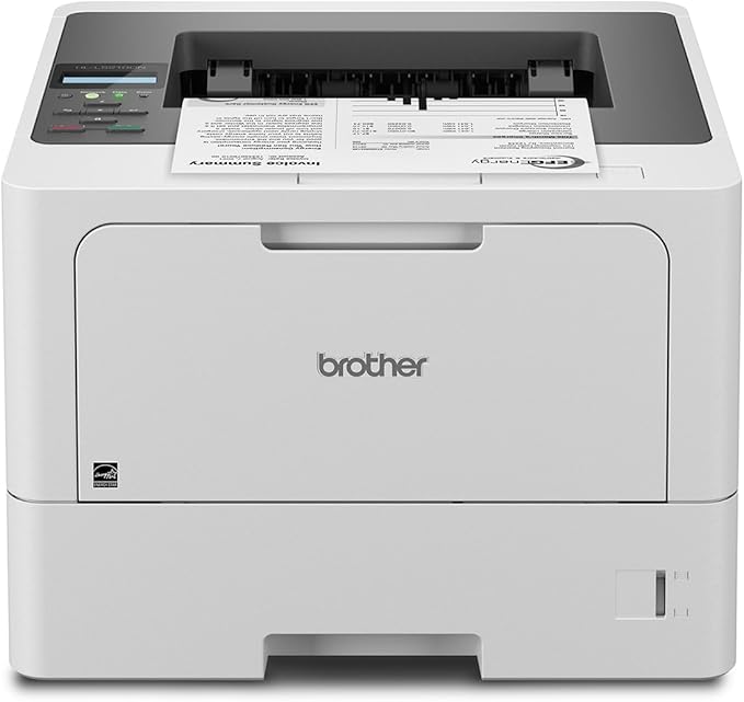 Brother HL-L5210DN Business Monochrome Laser Printer with Duplex Printing, Versatile Paper Handling, Mobile Printing, and Gigabit Ethernet Networking, Works with Alexa