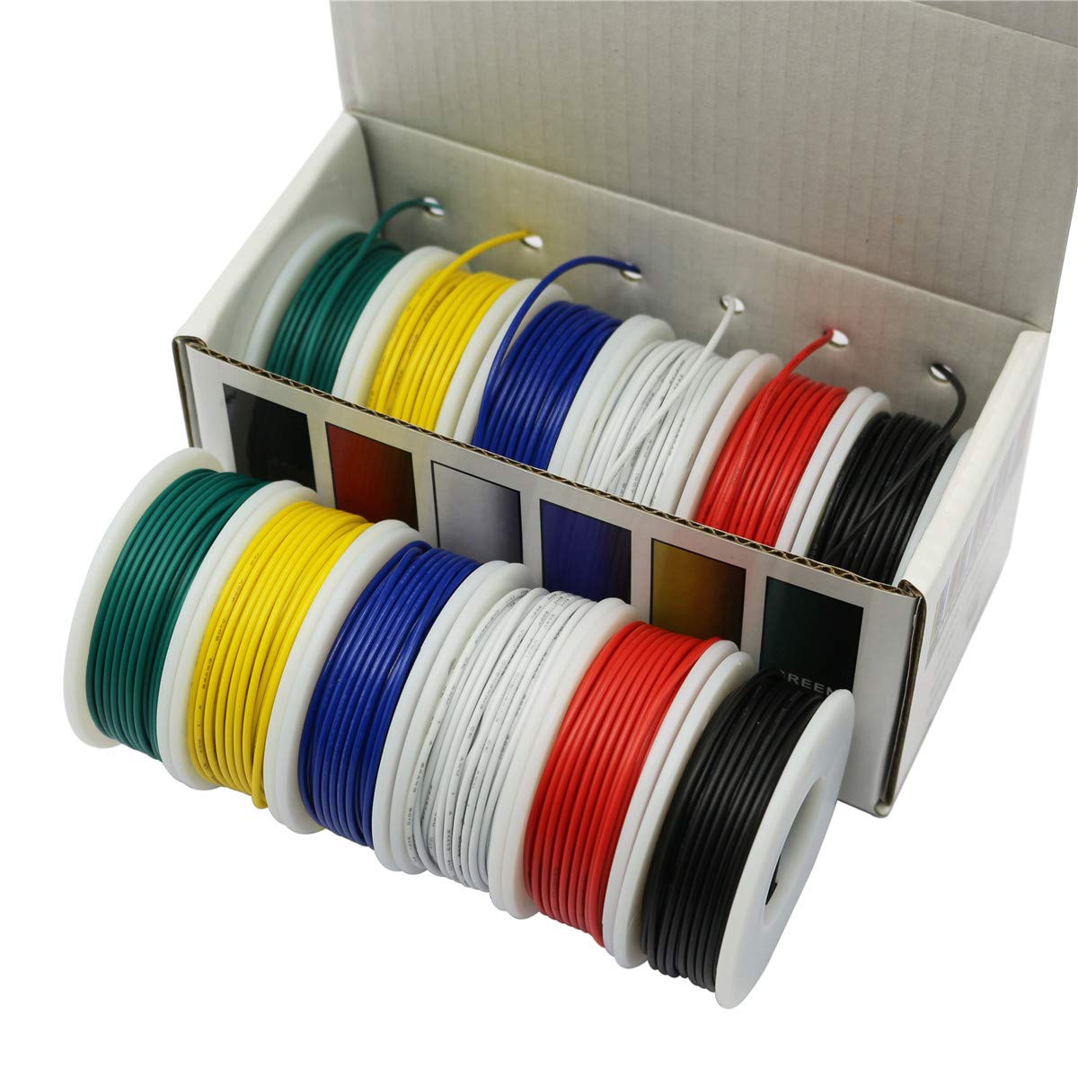 Stranded Wire Kit 22 Gauge 6 Colors 26.2feet Each Electrical Wire 22AWG PVC Wire