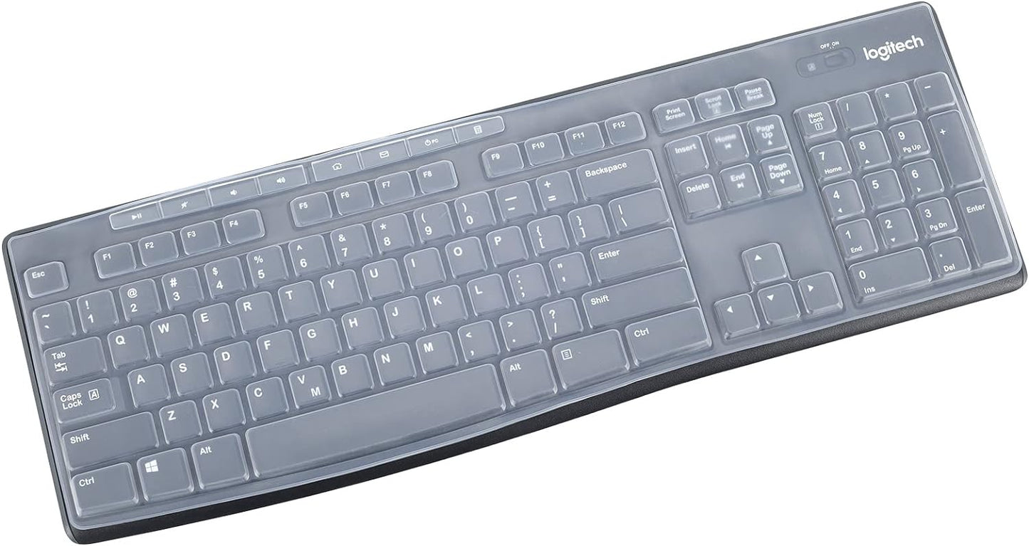 Keyboard Cover for Logitech MK370 MK295 MK270 K270 Keyboard, Logitech MK370 MK270 K270 Keyboard Skin Protector - Clear