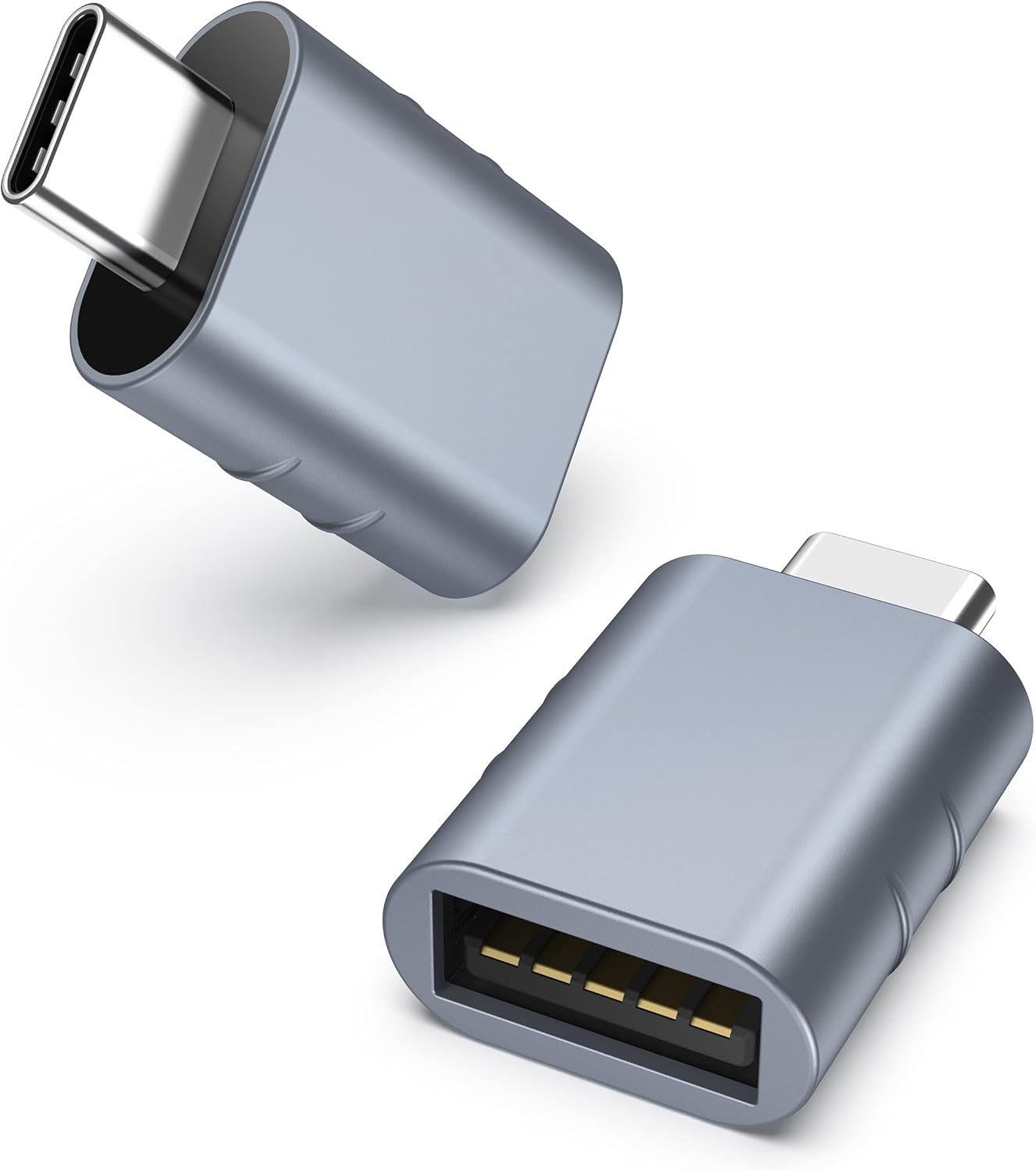 Syntech USB C Male to USB3 Female Adapter Compatible with iPhone 16 Pro Max iMac 2021, iPad Pro 2021, MacBook Pro 2020 / Air 2020 and Other Type C or Thunderbolt 3 Devices Blue, Pack of 2