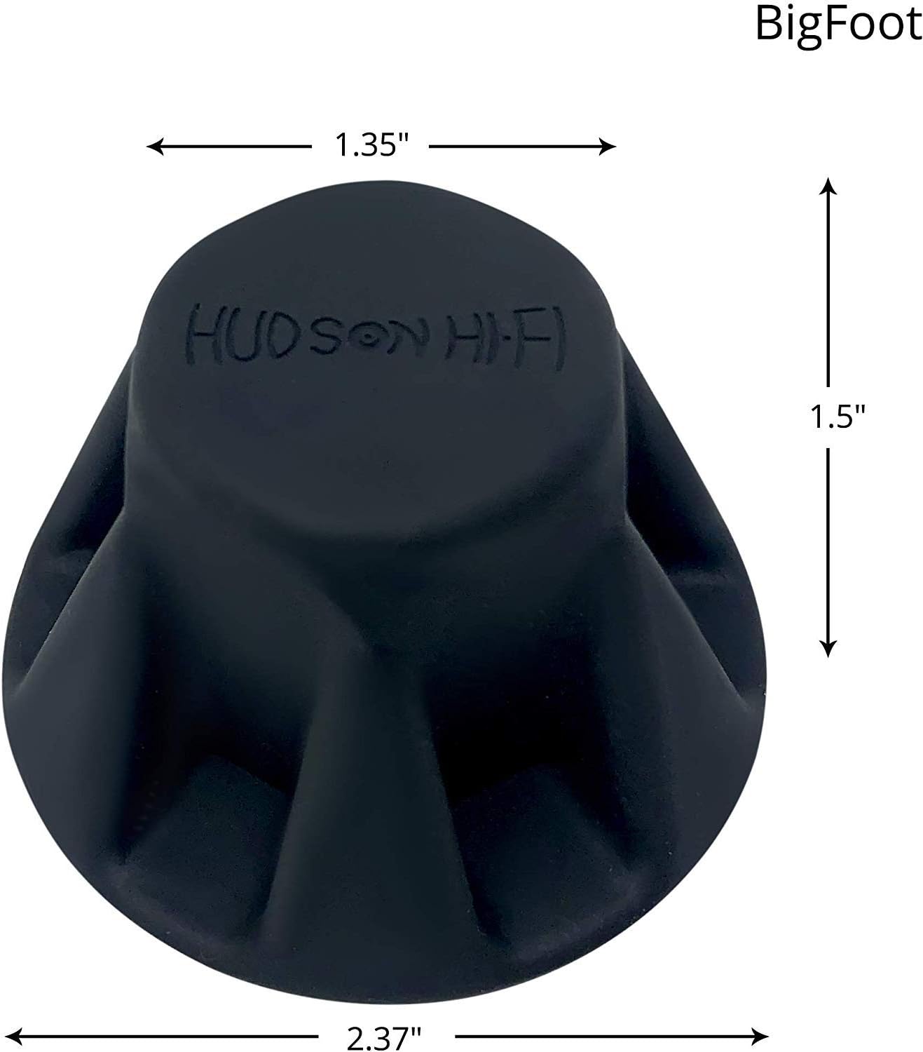 Speaker Isolation Feet – 8-Pack 1.5" Bigfoot Rubber Pads by Hudson Hi-Fi – Non-Adhesive, Anti-Vibration Feet for Turntables, Subwoofers, Amplifiers – 50 Duro, Non-Skid Audio Bumpers