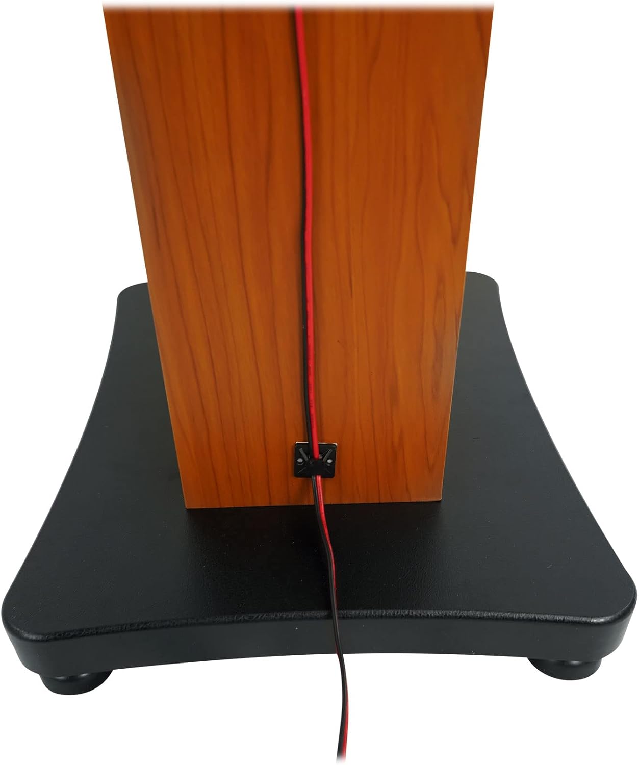 Rockville Pair SS28C 28" Speaker Stands, 100Lbs Capacity, Solid MDF Wood, Classic Wood-Grain Finish, Dual Platforms, Spikes and Pads, for Home Audio and Studio Monitors