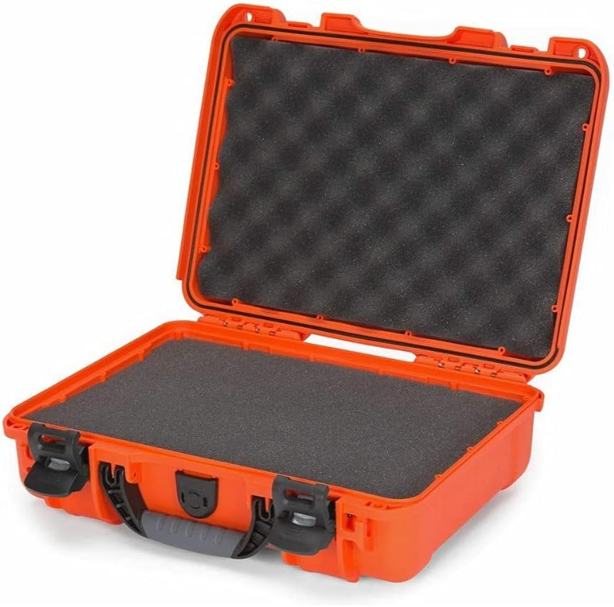NANUK Medium Series 910 Lightweight NK-7 Resin Waterproof Protective Case with Foam for Camcorder or Mirrorless Camera Kit, Orange