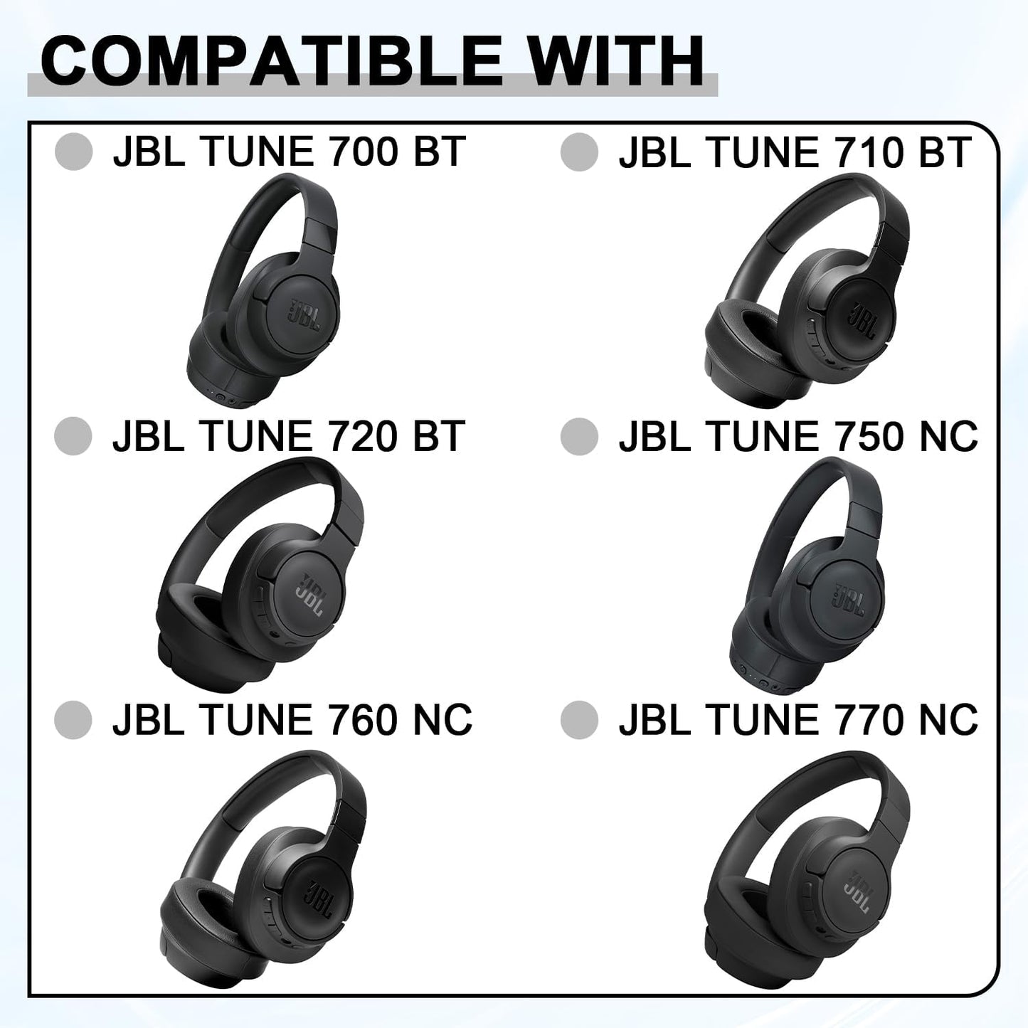 Replacement Ear Pads for JBL Tune 700(700BT)/710(710BT)/720(720BT)/750(750BT,750BTNC)/760(760NC)/770(770NC) Headphones, Headset Ear Cushions, Headset Earpads, Ear Cups Cover (Pink)