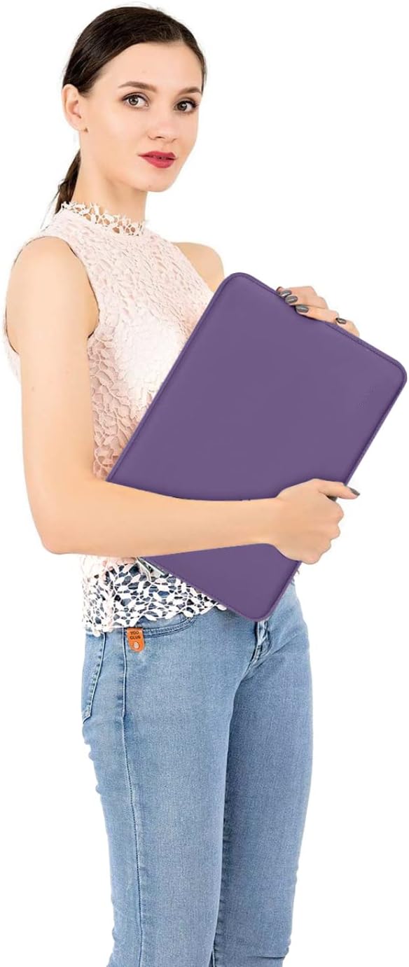 MOSISO Laptop Case 13.3 inch, 13-13.3 inch Laptop Sleeve Bag Compatible with MacBook Air/Pro 13 / Pro 14, HP Dell ASUS Lenovo Notebook, Neoprene Computer Sleeve Bag with Small Case, Grape Purple