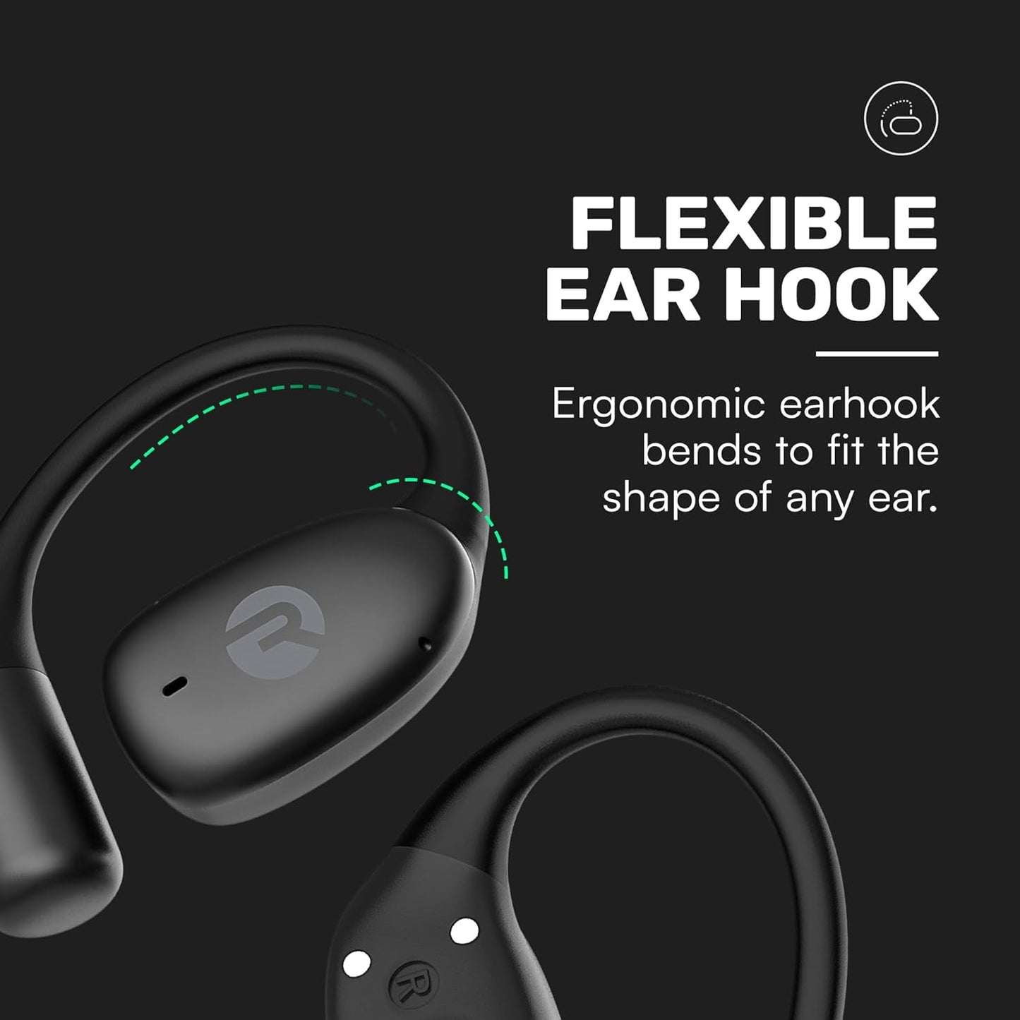 Raycon Essential Open Earbuds – True Wireless Open Ear Bluetooth 6.0 Headphones, Ultra-Lightweight, Comfort Hook Design, IPX5 Water Resistant, 36 Hours of Battery Life (Blue)