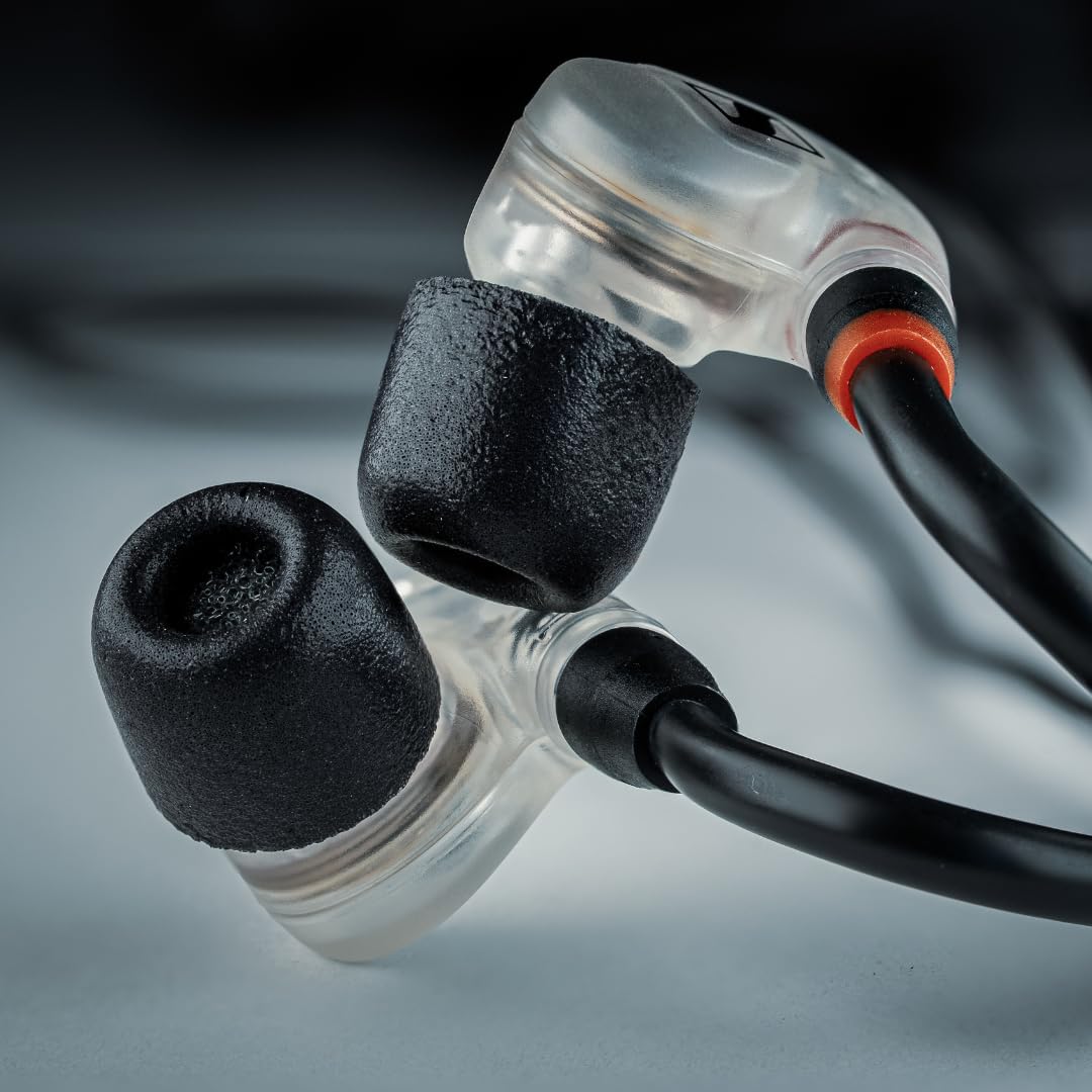 Comply 500 Core Series | Memory Foam Replacement IEM Ear Tips for KZ, Moondrop, FiiO Sennheiser & More | Superior Noise Isolation, Ultimate Comfort, Secure Fit | Oval, Black, Small (3 Pairs)