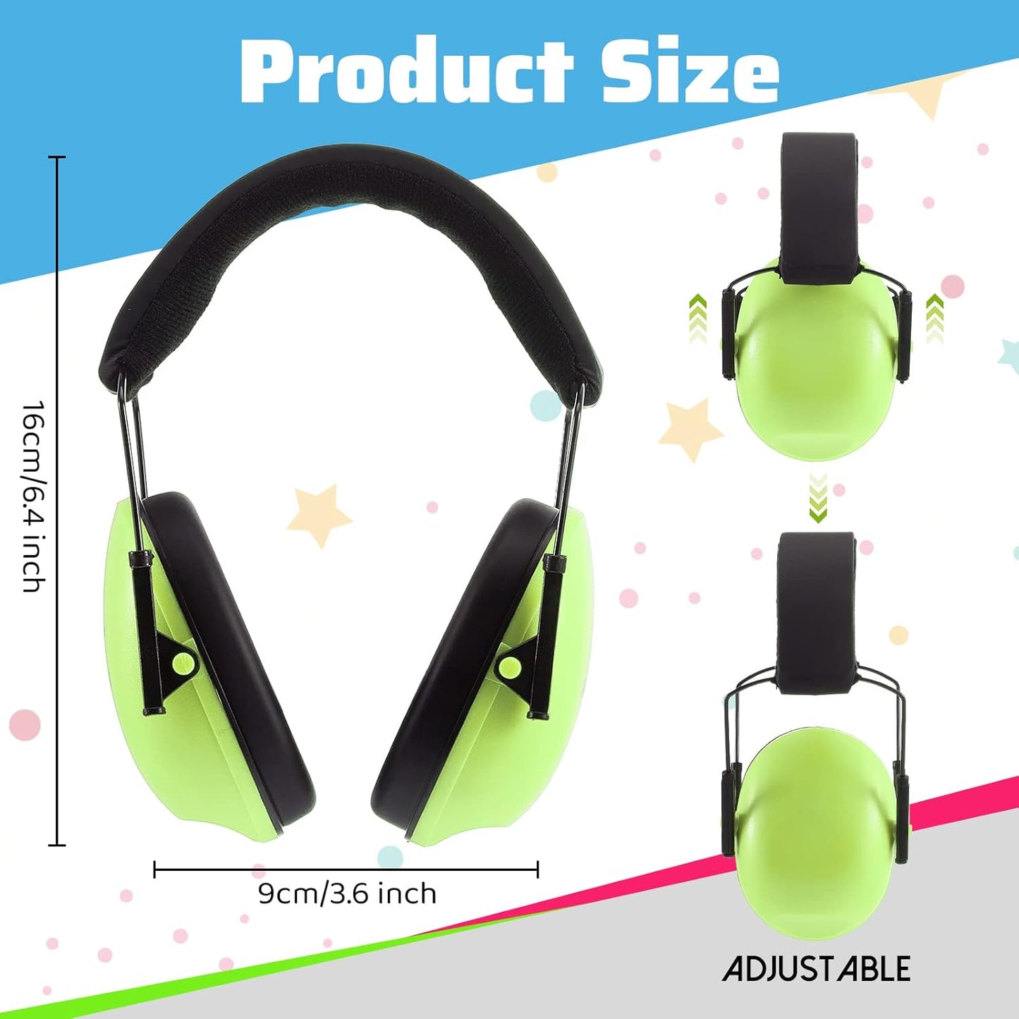 Amylove 12 Pcs Kids Ear Protection Noise Cancelling Headphones Ear Muffs Bulk 27db Adult Noise Reduction Hearing Earmuff(Universal Fit (kids & Adults),Classic Style,Vibrant Color)