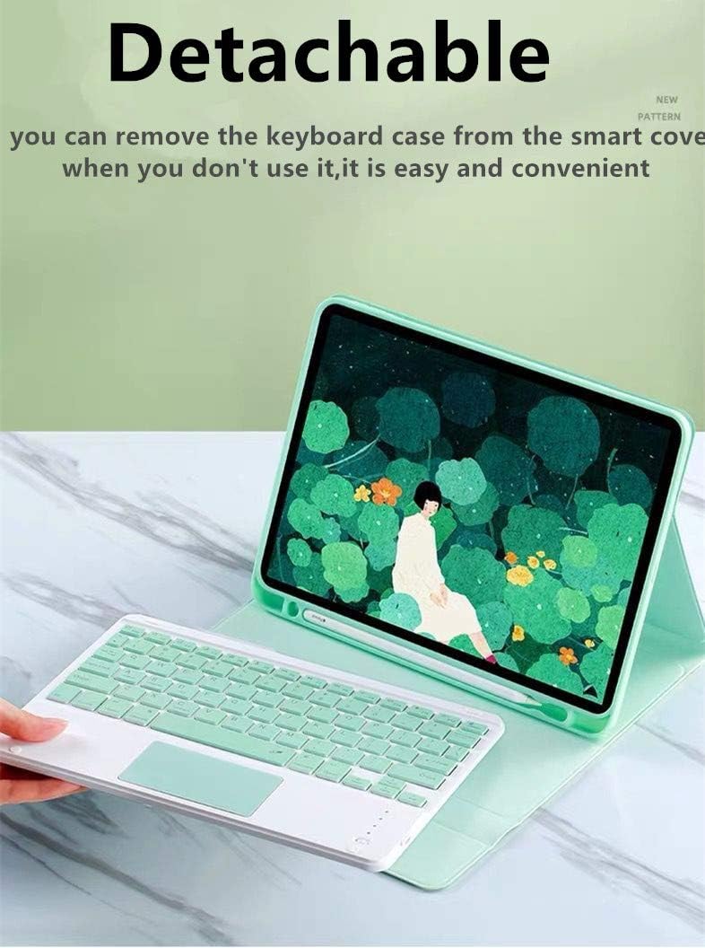 AnMengXinLing Lovely Keyboard Case for iPad 9th/8th/7th Generation with Mouse,Case for iPad 10.2 inch with Pencil Holder and Deatachable Keyboard Mouse, Yellow