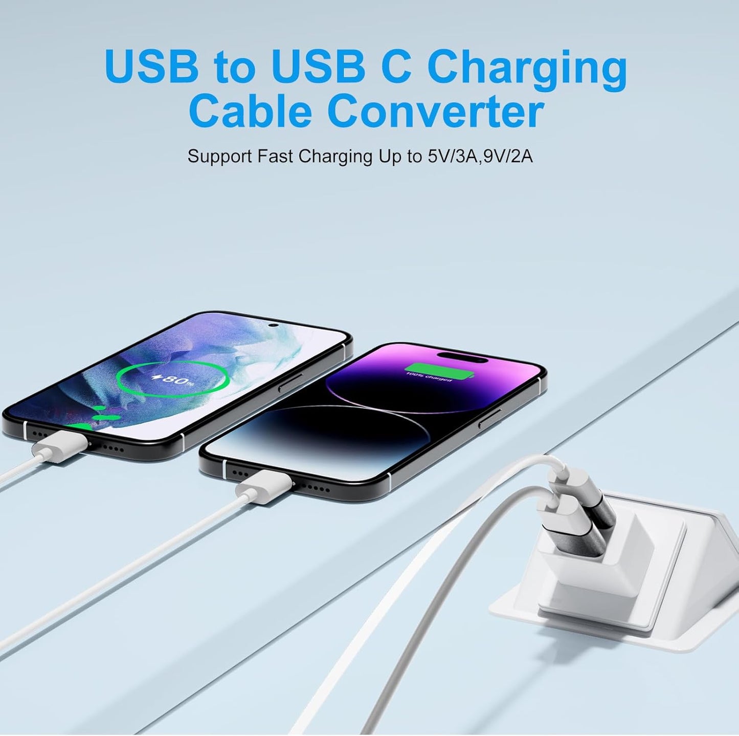 USB to USB C Adapter 10 Pack,USBC to USB Adapter,USBA to USBC Adapter,TypeC to USBA Male Female OTG Converter for iPhone 16 15,MacBook,PS5,Phones,Charger,Grey
