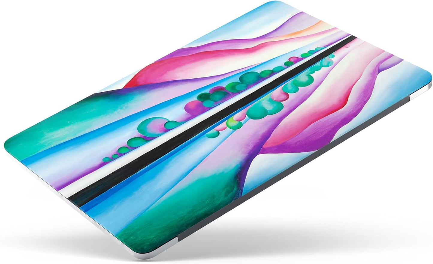 Berkin Arts Compatible with MacBook Pro 13 inch Cover, 2022-2016 Release A1706/A1989/A2159 with Keyboard Cover & Screen Protector Vivid Abstract Landscape (Lake George Reflection by O'Keeffe)